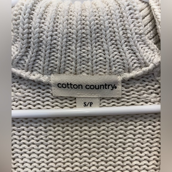 Sock knit Cotton Country chunky knit cardigan size S - Picture 2 of 5